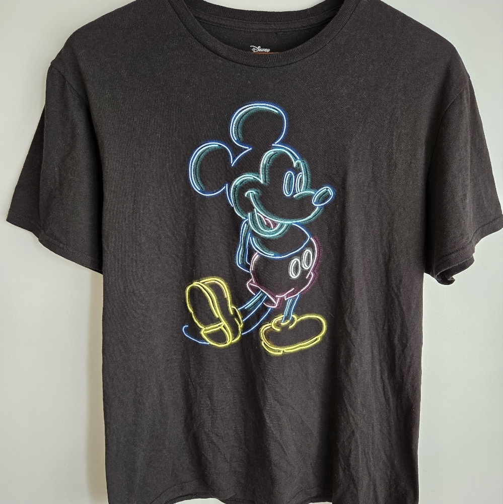 Disney Black Tee "Mickey Mouse" Adult Size L
